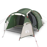 Tenda da Campeggio a Tunnel per 3 Persone Verde Impermeabile
