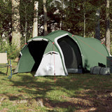 Tenda da Campeggio a Tunnel per 3 Persone Verde Impermeabile