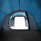 Tenda da Campeggio a Tunnel per 3 Persone Blu Impermeabile