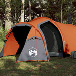 Tenda da Campeggio a Tunnel 3 Persone Arancione Impermeabile