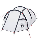 Tenda Campeggio a Tunnel 3 Persone Bianca Tessuto Impermeabile