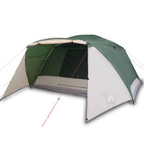 Tenda da Campeggio con Portico per 4 Persone Verde Impermeabile