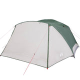 Tenda da Campeggio con Portico per 4 Persone Verde Impermeabile