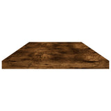 Mensole Parete 4pz Rovere Fumo 80x20x1,5 cm Legno truciolato