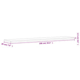 Mensole Parete 4pz Rovere Fumo 100x20x1,5 cm Legno truciolato