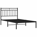 Giroletto con Testiera in Metallo Nero 100x190 cm