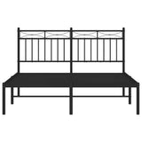 Giroletto con Testiera in Metallo Nero 135x190 cm