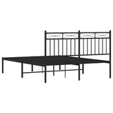 Giroletto con Testiera in Metallo Nero 135x190 cm