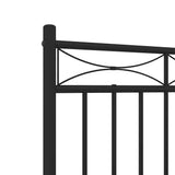 Giroletto con Testiera in Metallo Nero 135x190 cm