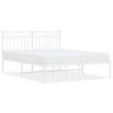 Giroletto con Testiera Metallo Bianco 135x190 cm