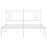 Giroletto con Testiera Metallo Bianco 135x190 cm