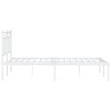 Giroletto con Testiera Metallo Bianco 135x190 cm