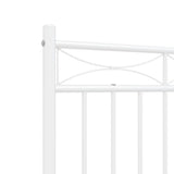 Giroletto con Testiera Metallo Bianco 135x190 cm