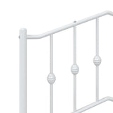 Testiera di Ricambio in Metallo Bianco 75 cm