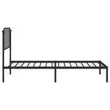 Giroletto con Testiera in Metallo Nero 100x190 cm