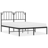 Giroletto con Testiera in Metallo Nero 135x190 cm