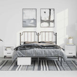 Giroletto con Testiera in Metallo Nero 135x190 cm