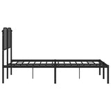 Giroletto con Testiera in Metallo Nero 135x190 cm