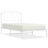 Giroletto con Testiera Metallo Bianco 100x190 cm