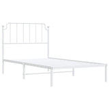 Giroletto con Testiera Metallo Bianco 100x190 cm