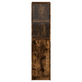 Credenza con Anta in Vetro Rovere Fumo 35x37x142 cm