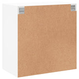 Mobile a Muro con Ante in Vetro Bianco 68x37x68,5 cm