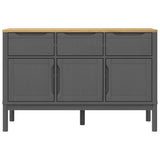 Credenza FLORO Grigia 114x43x74 cm in Legno Massello di Pino