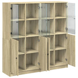 Libreria Ante Rovere Sonoma 136x37x142 cm in Legno truciolato