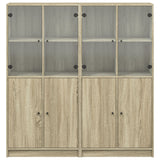 Libreria Ante Rovere Sonoma 136x37x142 cm in Legno truciolato
