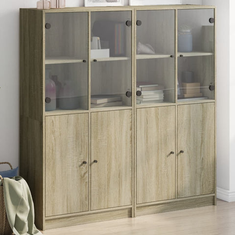 Libreria Ante Rovere Sonoma 136x37x142 cm in Legno truciolato