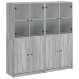 Libreria Ante Grigio Sonoma 136x37x142 cm in Legno truciolato