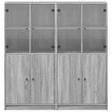 Libreria Ante Grigio Sonoma 136x37x142 cm in Legno truciolato
