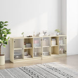 Libreria con Ante Rovere Sonoma 204x37x75 cm Legno truciolato