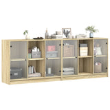 Libreria con Ante Rovere Sonoma 204x37x75 cm Legno truciolato
