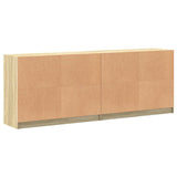 Libreria con Ante Rovere Sonoma 204x37x75 cm Legno truciolato