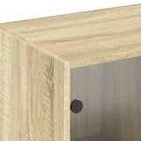 Libreria con Ante Rovere Sonoma 204x37x75 cm Legno truciolato