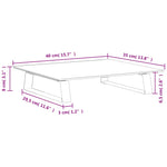 Supporto per Monitor Nero 40x35x8cm Vetro Temperato e Metallo
