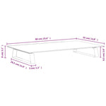 Supporto per Monitor Nero 60x35x8cm Vetro Temperato e Metallo