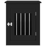 Gabbia Cani da Arredamento Nera 55x75x65cm Legno truciolato