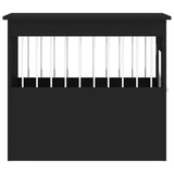 Gabbia Cani da Arredamento Nera 55x75x65cm Legno truciolato