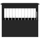 Gabbia Cani da Arredamento Nera 55x75x65cm Legno truciolato