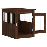 Gabbia Cani Arredamento Rovere Marrone 55x75x65cm truciolato