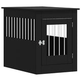 Gabbia Cani da Arredamento Nera 55x80x68cm Legno truciolato