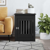 Gabbia Cani da Arredamento Nera 55x80x68cm Legno truciolato