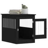 Gabbia Cani da Arredamento Nera 55x80x68cm Legno truciolato