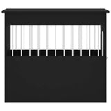 Gabbia Cani da Arredamento Nera 55x80x68cm Legno truciolato
