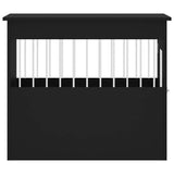 Gabbia Cani da Arredamento Nera 55x80x68cm Legno truciolato