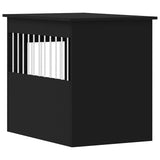 Gabbia Cani da Arredamento Nera 55x80x68cm Legno truciolato