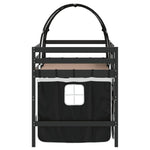 Letto a Soppalco con Tunnel Bambini Bianco e Nero 90x200cm Pino