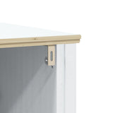 Set Mobili da Bagno 2 pz BERG Bianco in Legno Massello di Pino